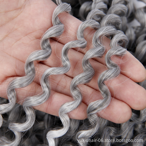 3X Jerry curl crochet hair 10" Synthetic Afro Kinky Curly Crochet Twist Braiding Hair Ombre Short Blonde Grey braiding hair